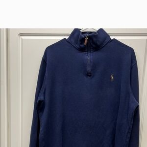 Ralph Lauren Navy Blue Men's Quarter Zip Sweatshirt